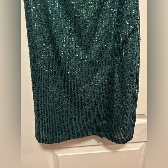 Crystal Sky emerald green sequin Mini Dress Cocktail Party Sexy Elegant L NWT - Picture 6 of 16
